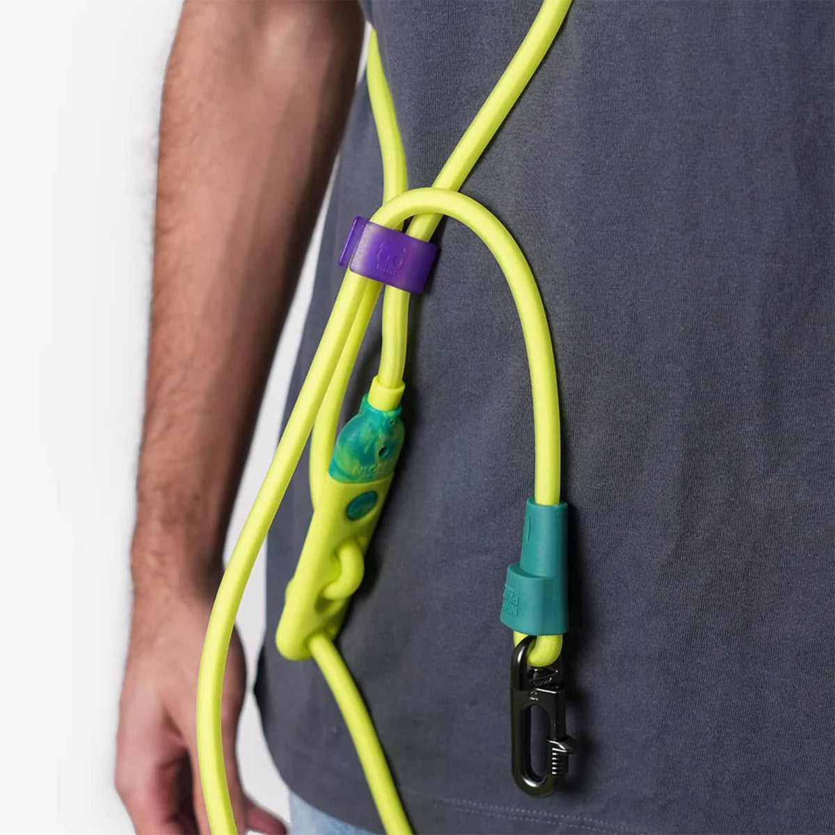 Zee.Dog Guinzaglio per Cani Mani Libere Fluo Neopro Handsfree Leash
