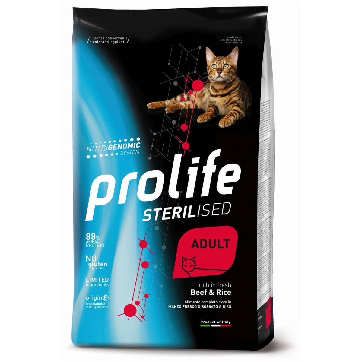 Prolife Cat Sterilised Adult Manzo e Riso per Gatti 1,5 Kg