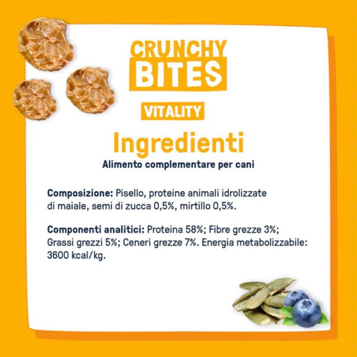 Dog Heroes Crunchy Bites Vitality Snack Naturali per Cani 80 g