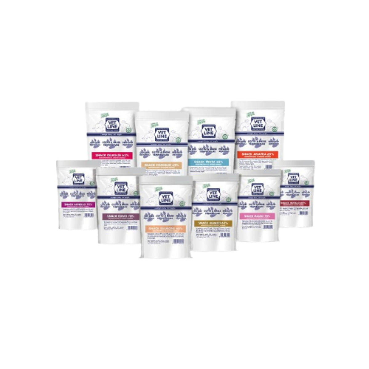 Vet Line Box Snack Confezioni Miste 10 Pezzi x 80g VetLine