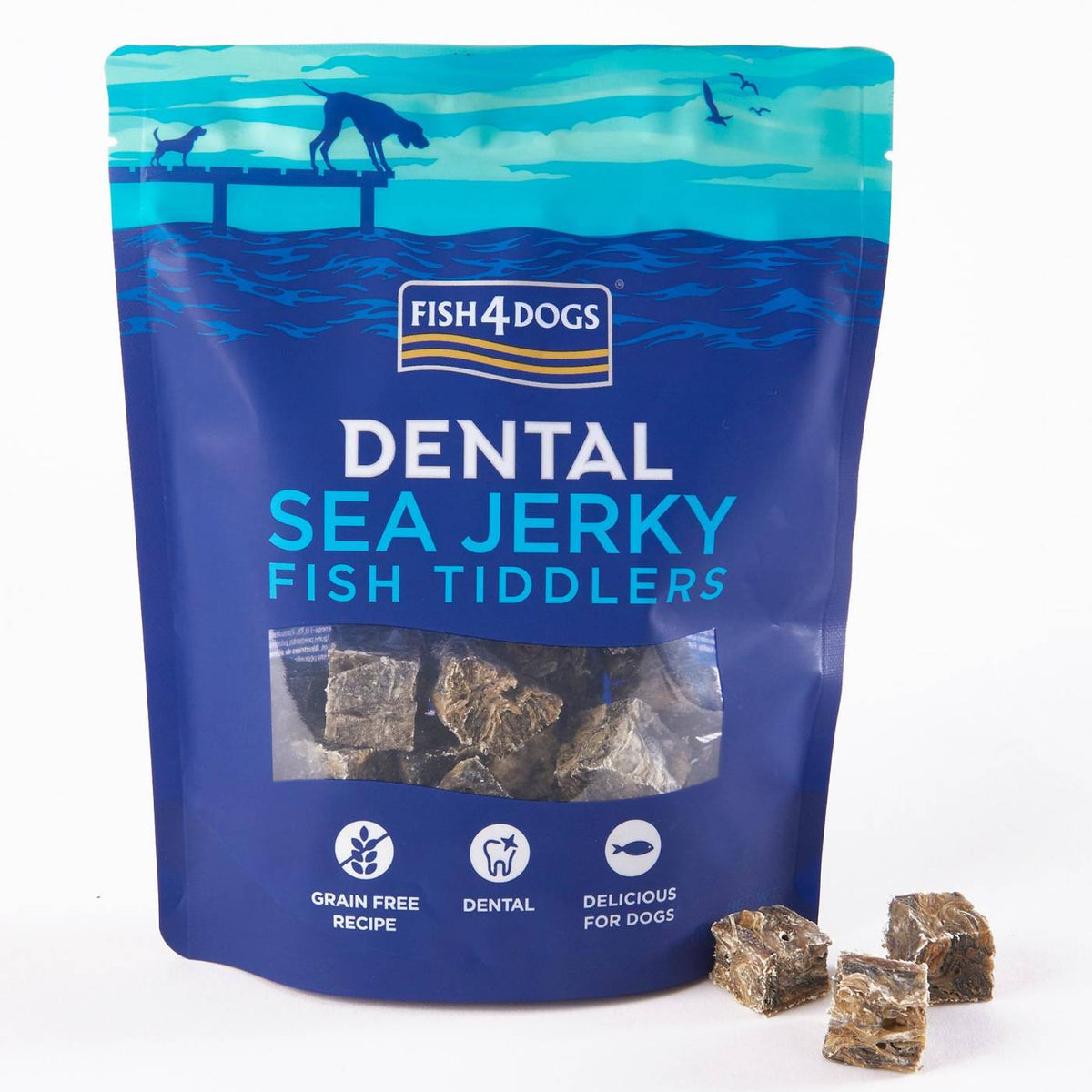 Fish4Dogs Dental Sea Jerky Fish Tiddlers Premi per Cani 115 g