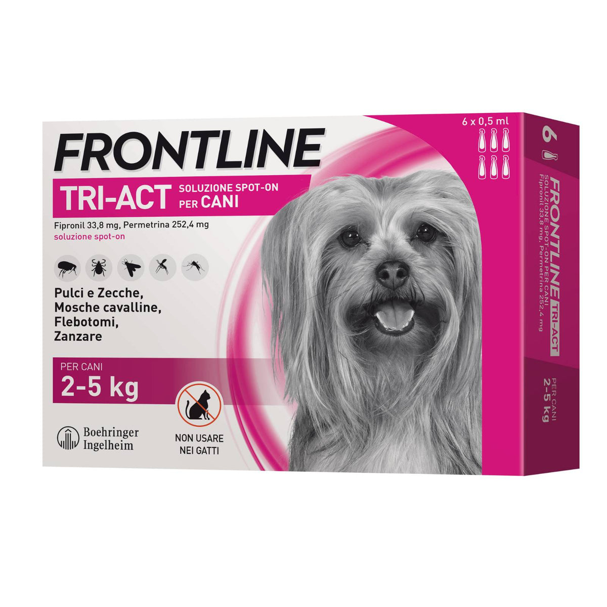 Frontline Tri-Act Spot-On Antiparassitario per Cani 6 Pipette