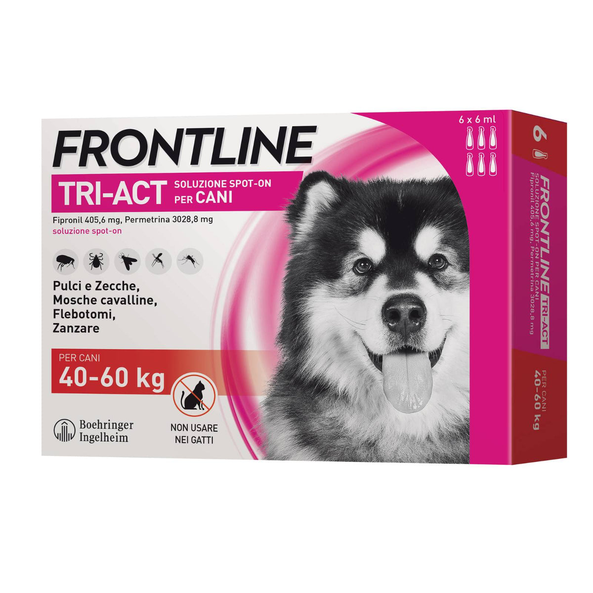 Frontline Tri-Act Spot-On Antiparassitario per Cani 6 Pipette