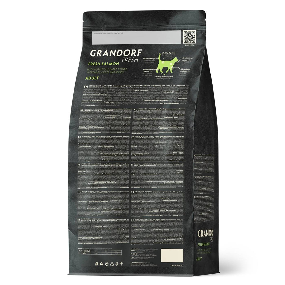Grandorf Fresh Cat con Filetti di Salmone Fresco e Patate Dolci per Gatti Adulti