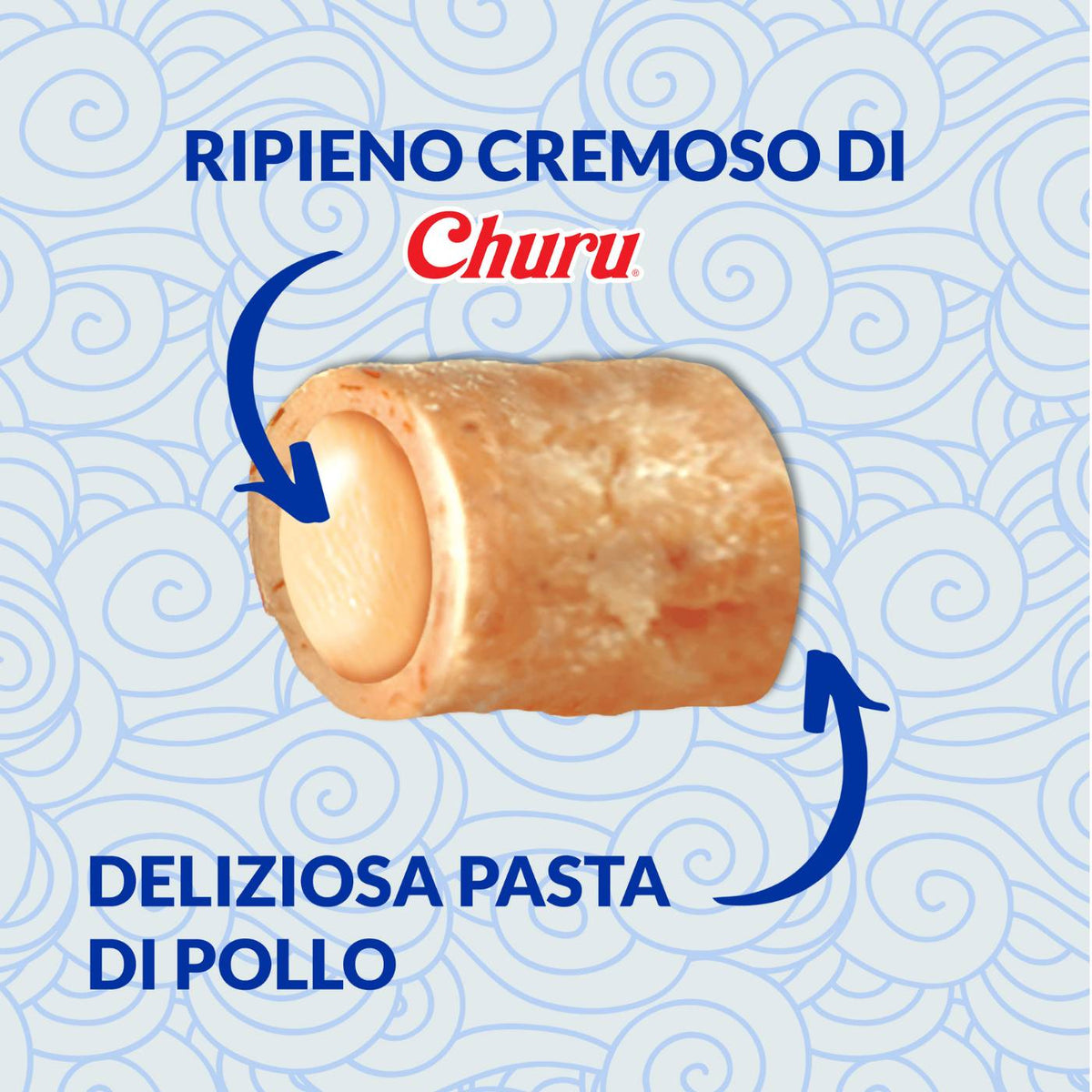 Inaba Ciao Churu Bites Premio Snack per Gatti al Pollo con Ripieno Morbido di Tonno e Salmone 3 Stick da 10 g