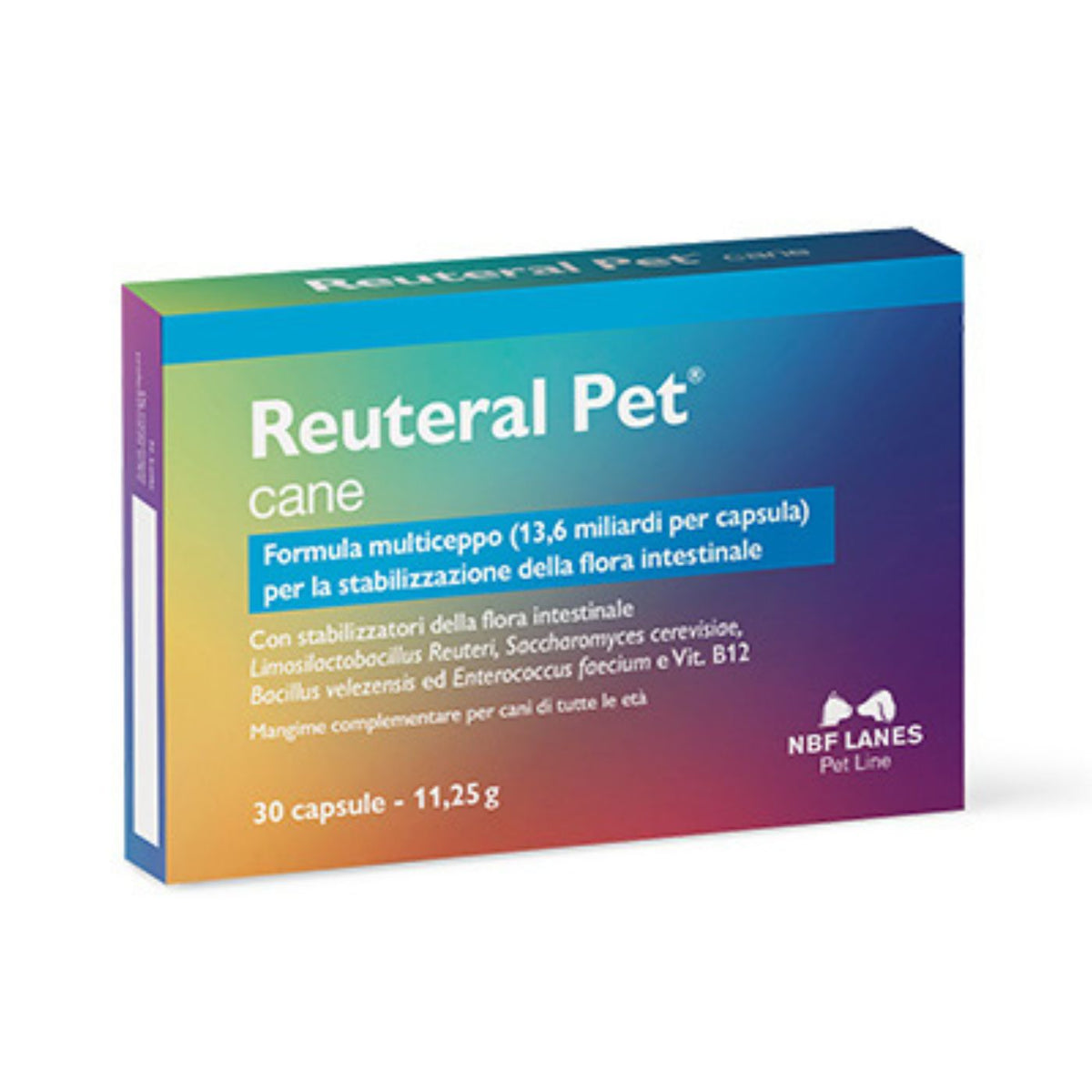 Reuteral Pet Integratore per Cani 30 Capsule Nbf Lanes