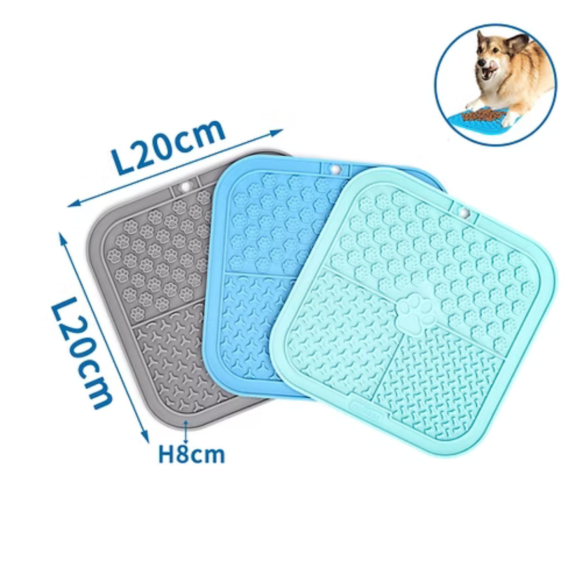 Tappetino Lick Mat per Cani Colori Assortiti 20 x 20 x h 0,6 cm