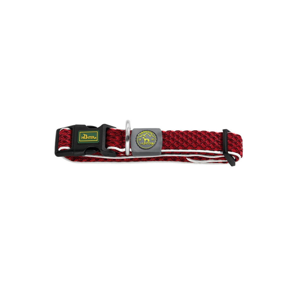 Hunter Collare per Cani Regolabile Hilo Vario Rosso Riflettente