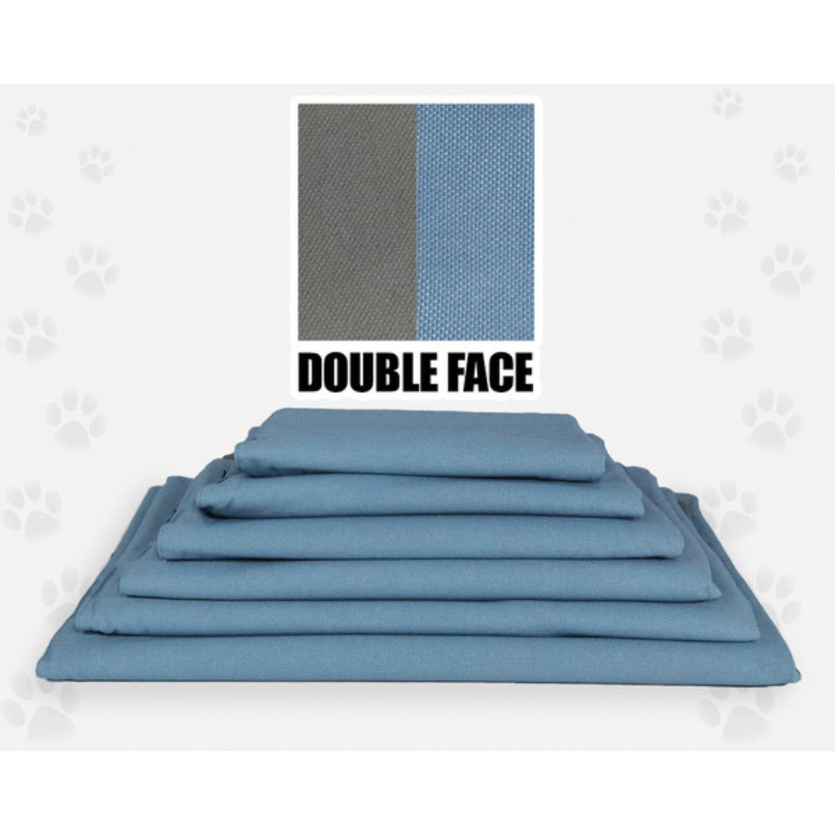 Nasonero Tappetino per Animali h.1 cm Double Face Grigio / Azzurro