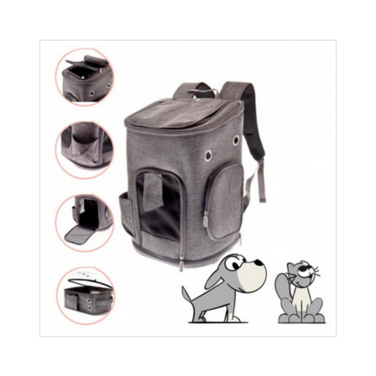 Ferribiella Zaino Supreme Eva Grigio per Cani e Gatti