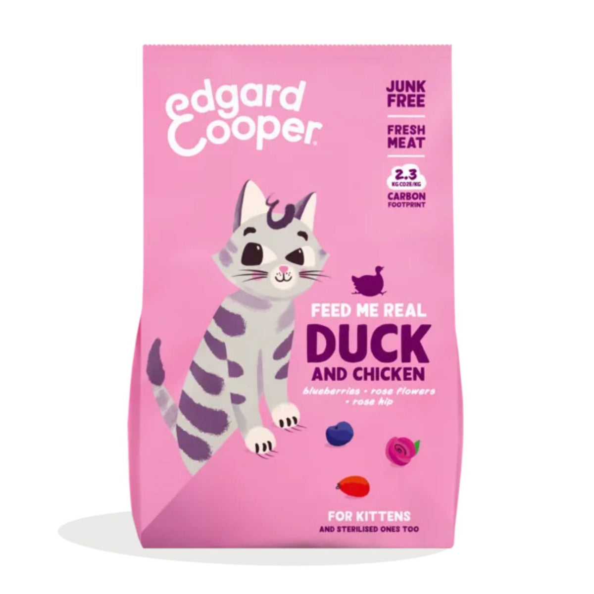 Edgard &amp; Cooper Alimento Secco Kitten Grain Free Anatra e Pollo Freschi per Gattini