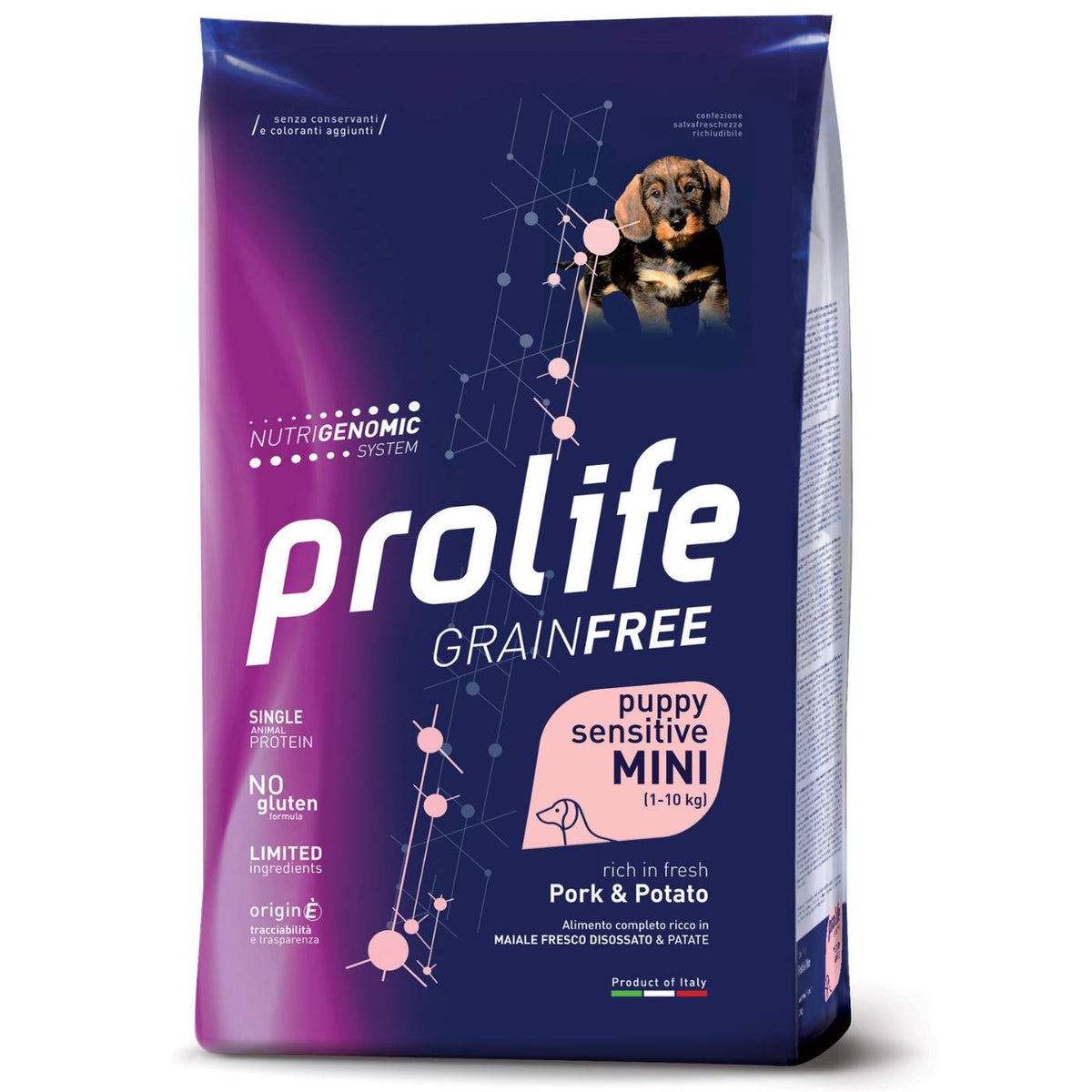 Prolife® Grain Free Sensitive Puppy Mini Maiale e Patate per Cuccioli 2 Kg
