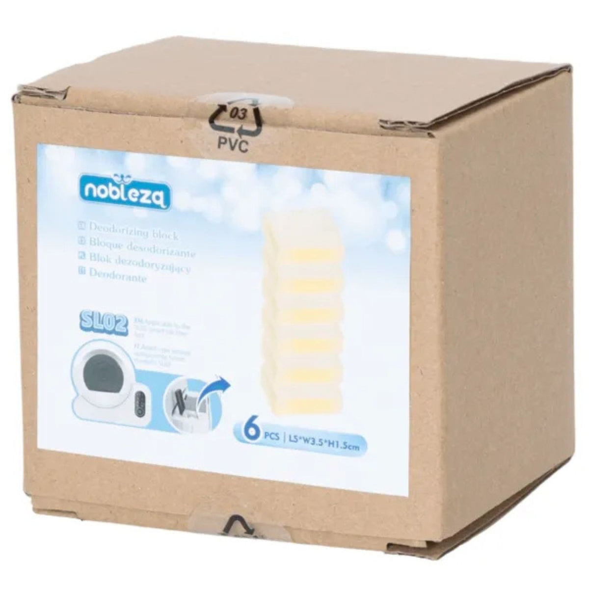 zstop-Deodorante Compatibile con Lettiera Autopulente Smart per Gatti Modello SL02 6 Pezzi