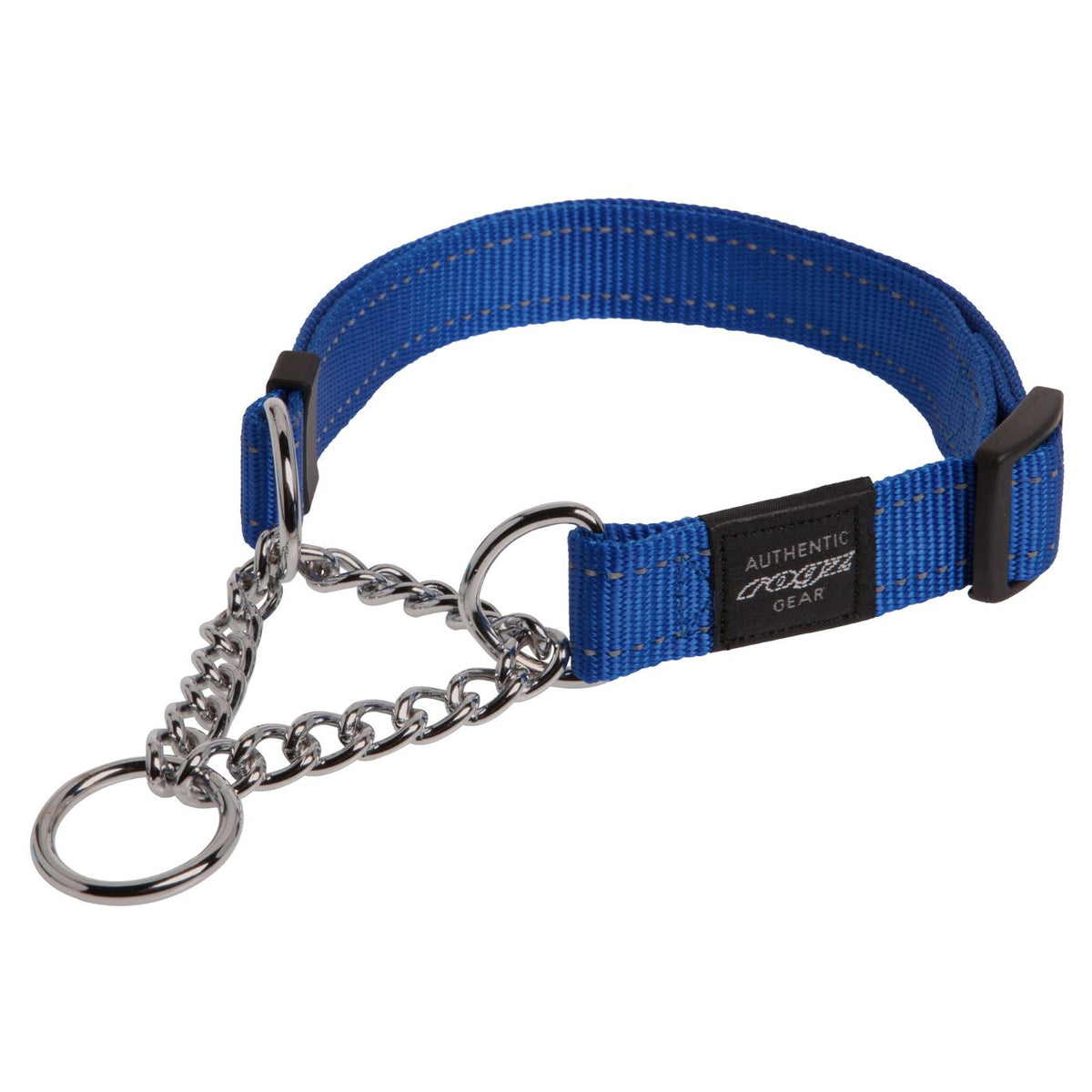 Rogz Collare Semi Strozzo per Cani Obedience Blu