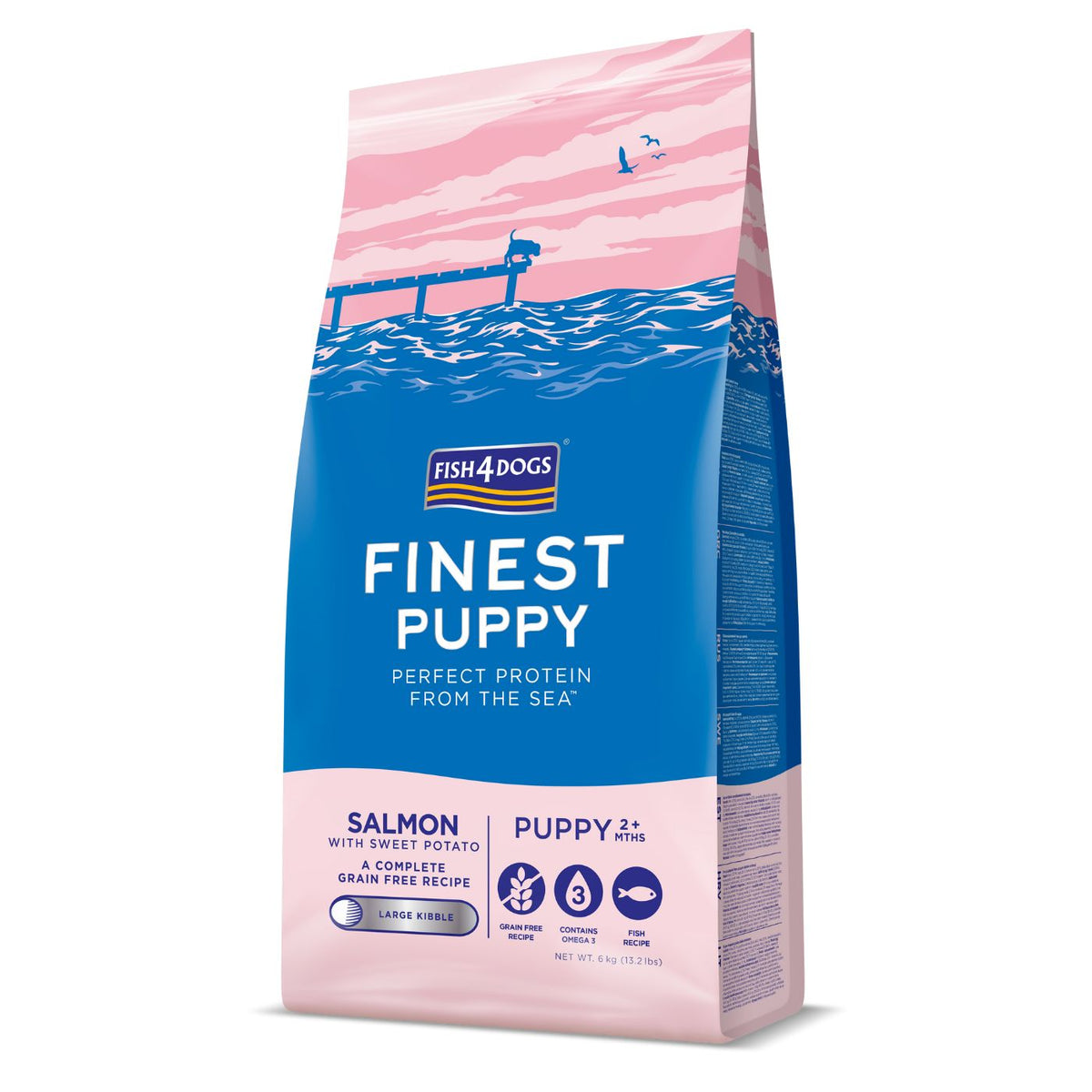 Fish4Dogs Finest Puppy LARGE Salmone con Patata Dolce per Cuccioli 6 Kg