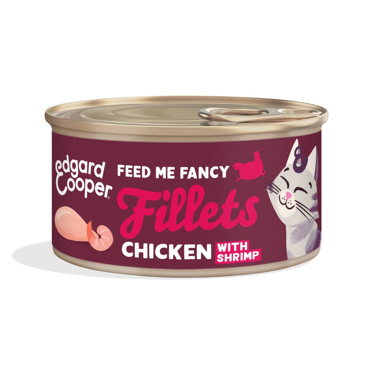 Edgard &amp; Cooper Sfilaccetti per Gatti Adulti Pollo con Gamberetti in Brodo di Pollo 70 g
