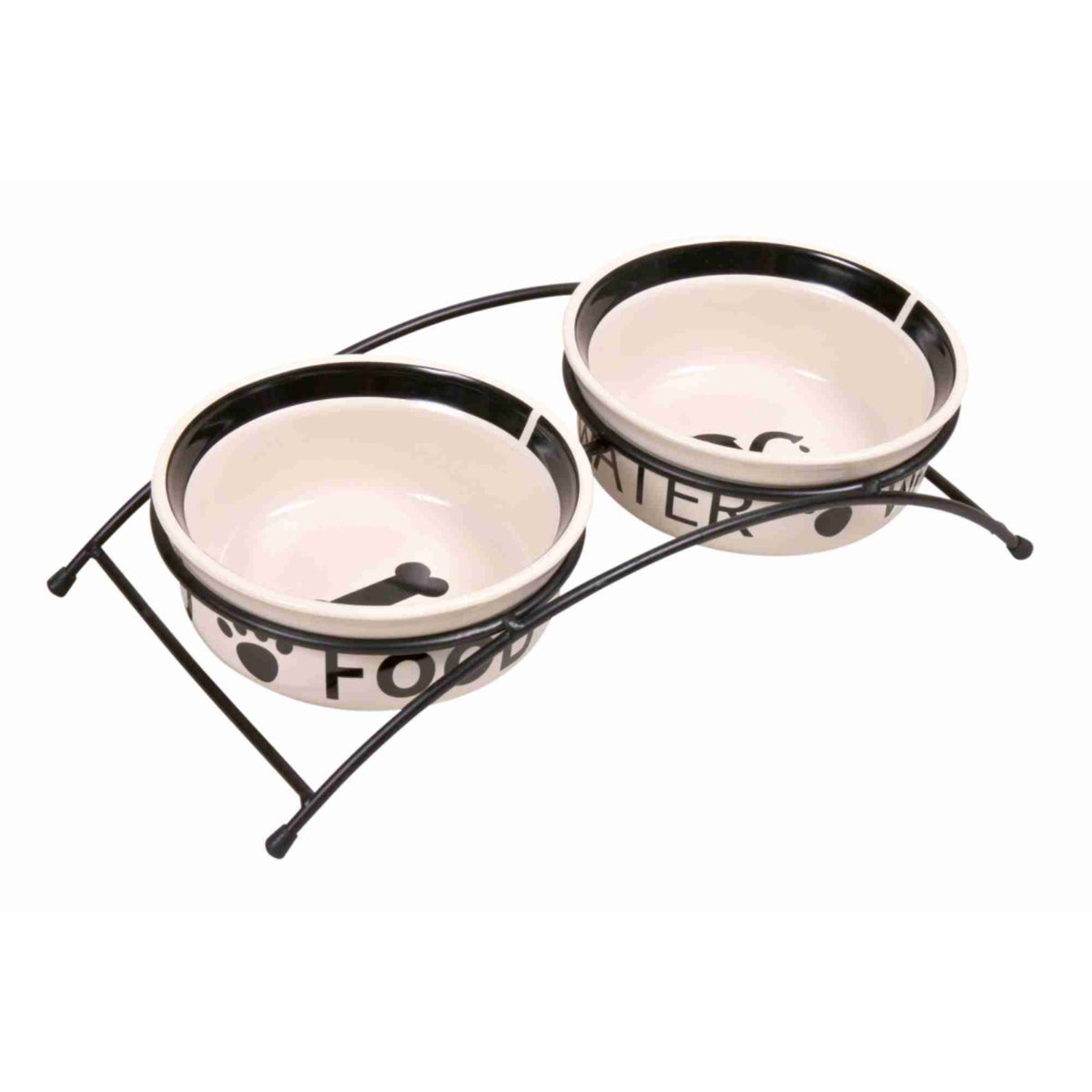 Trixie Set di Ciotole per Cani in Ceramica con Supporto