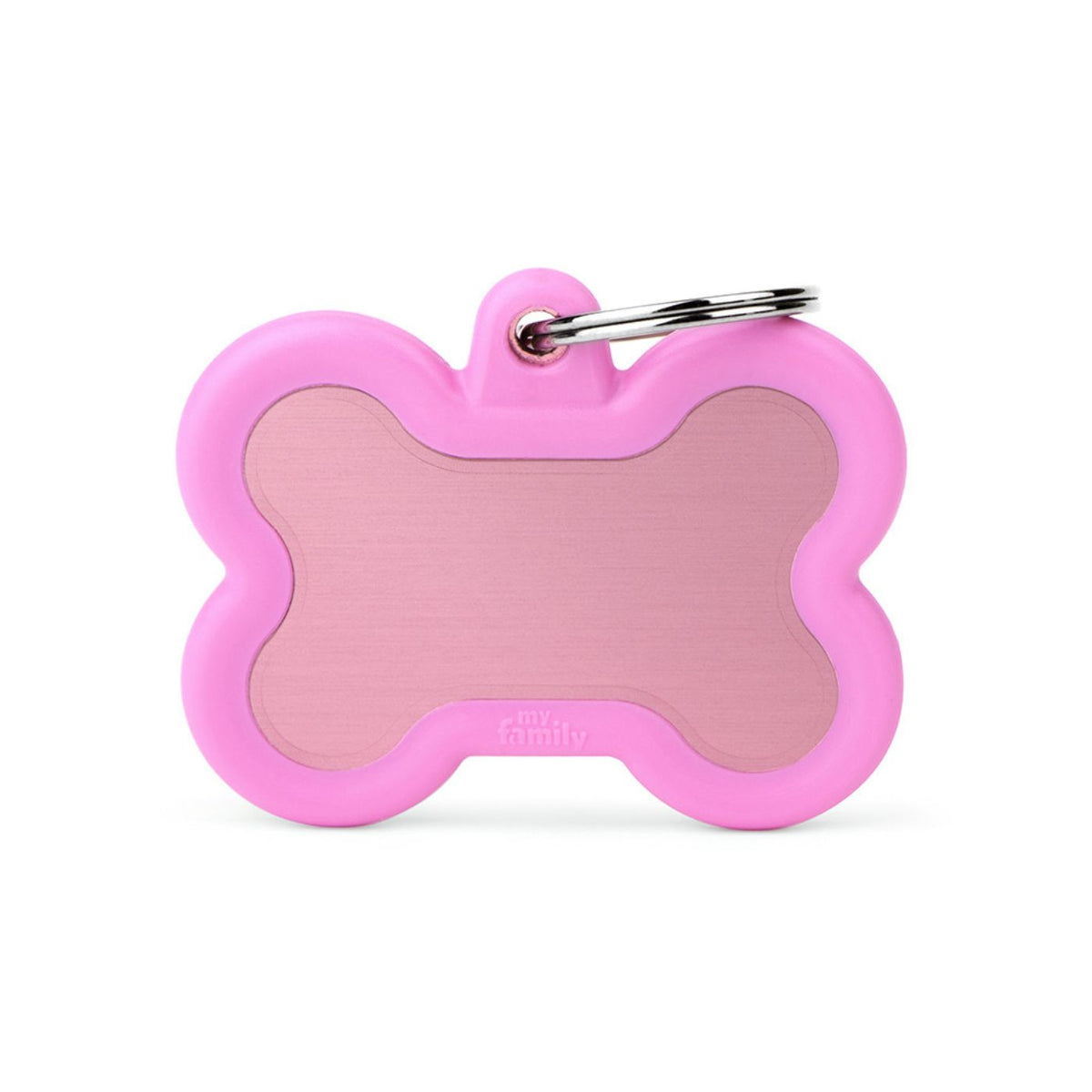 MyFamily Medaglietta per Cani Personalizzabile Hushtag Osso Alluminio