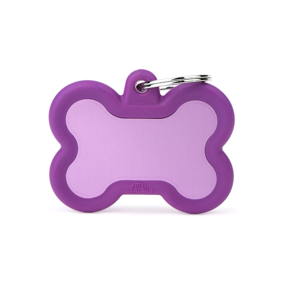 MyFamily Medaglietta per Cani Personalizzabile Hushtag Osso Alluminio