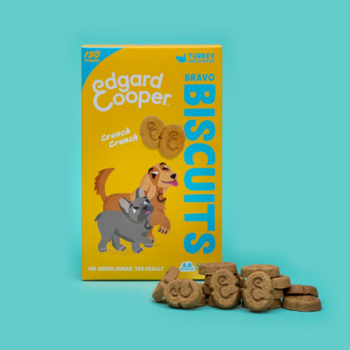 Edgard&amp;Cooper Biscuits Biscotti di Tacchino e Pollo per Cani 400 g