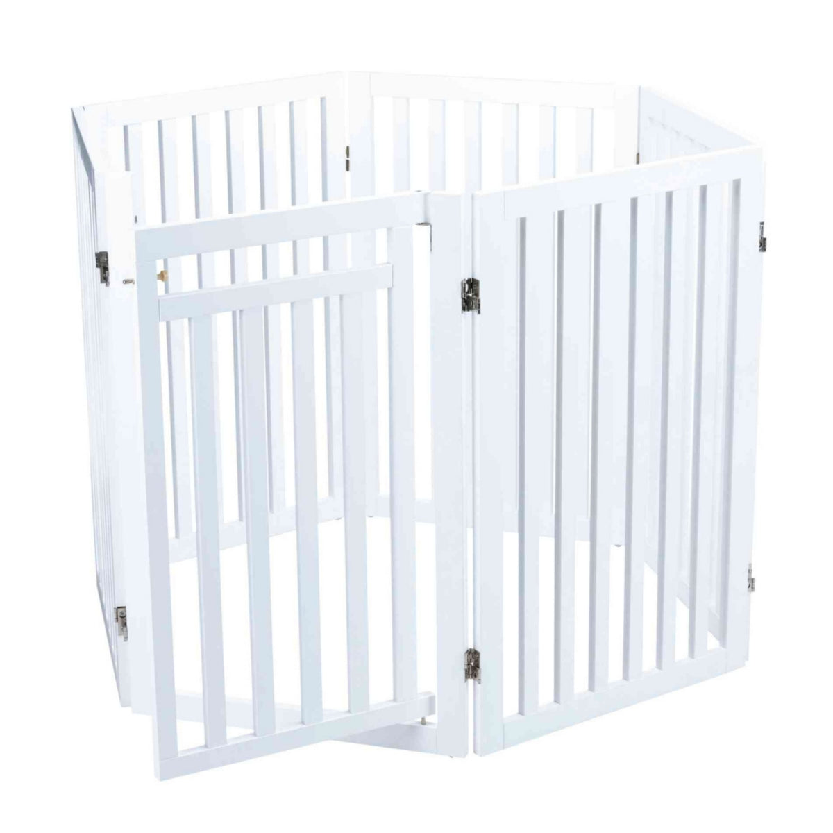 Trixie Cancelletto Recinto per Cani con Porta in Legno Bianco 4 elementi 51 x h.81 cm