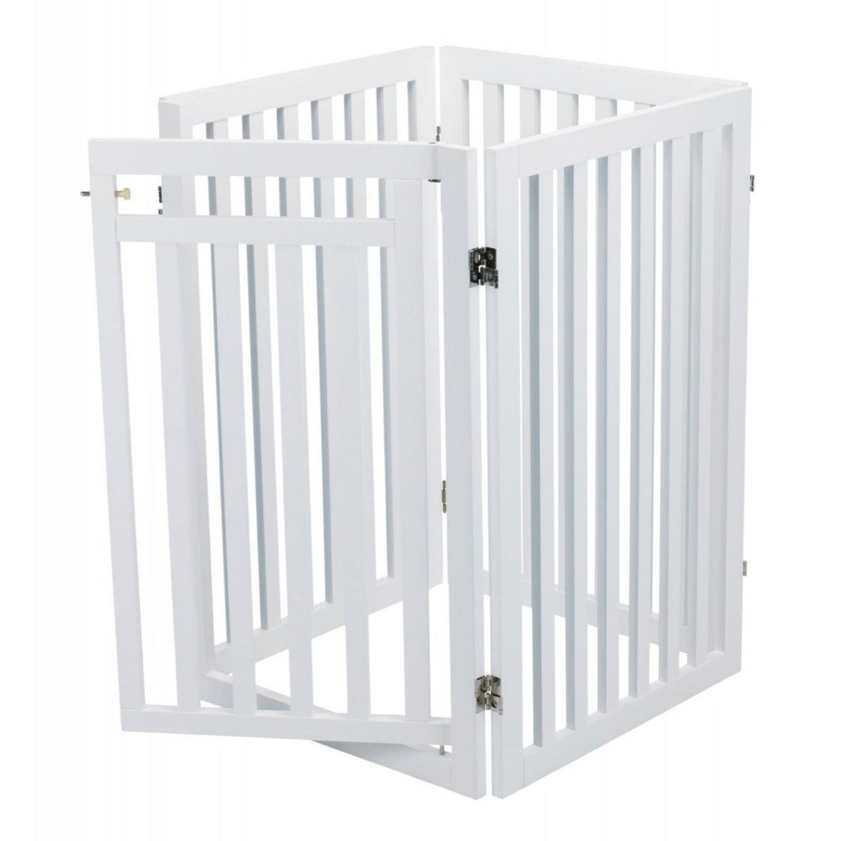 Trixie Cancelletto Recinto per Cani con Porta in Legno Bianco 4 elementi 51 x h.81 cm
