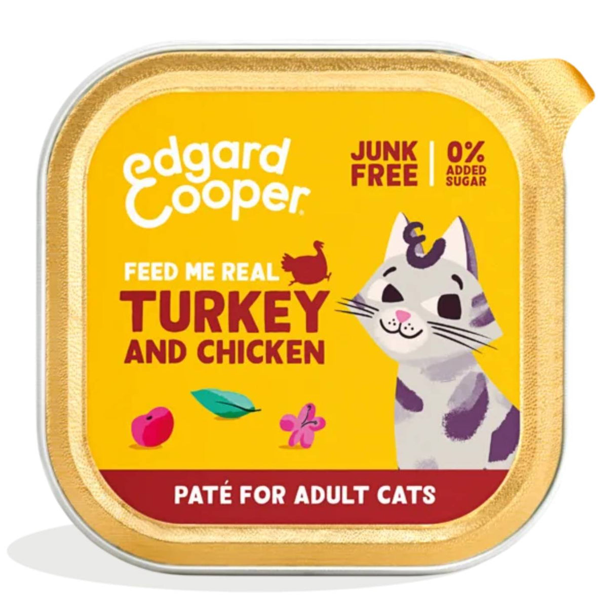 Edgard &amp; Cooper Multipack Patè 8 x 85 g Umido Alimento Completo per Gatti Adulti