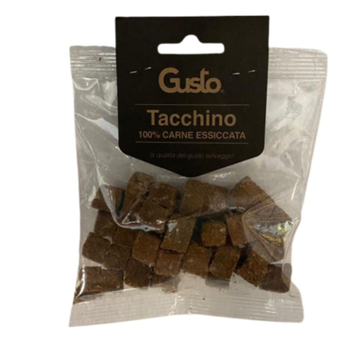Gusto Snack Cubetti Monoproteici 100% Carne di Tacchino Essicata per Cani 100 g