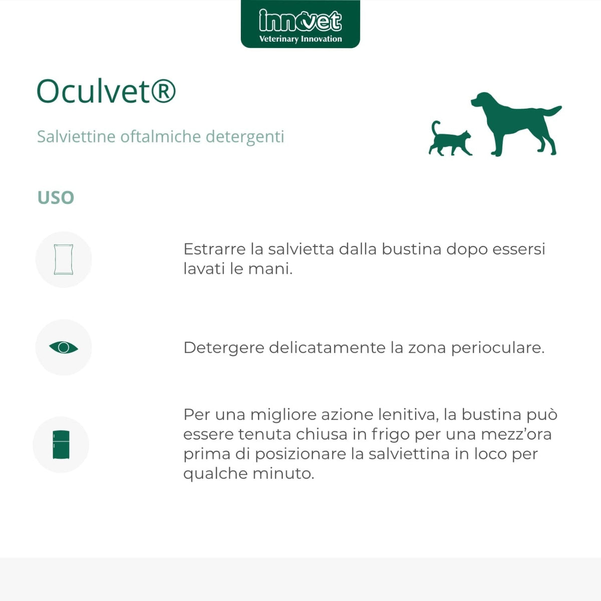 Oculvet Salviettine Monouso per Cani e Gatti 14 Bustine Innovet