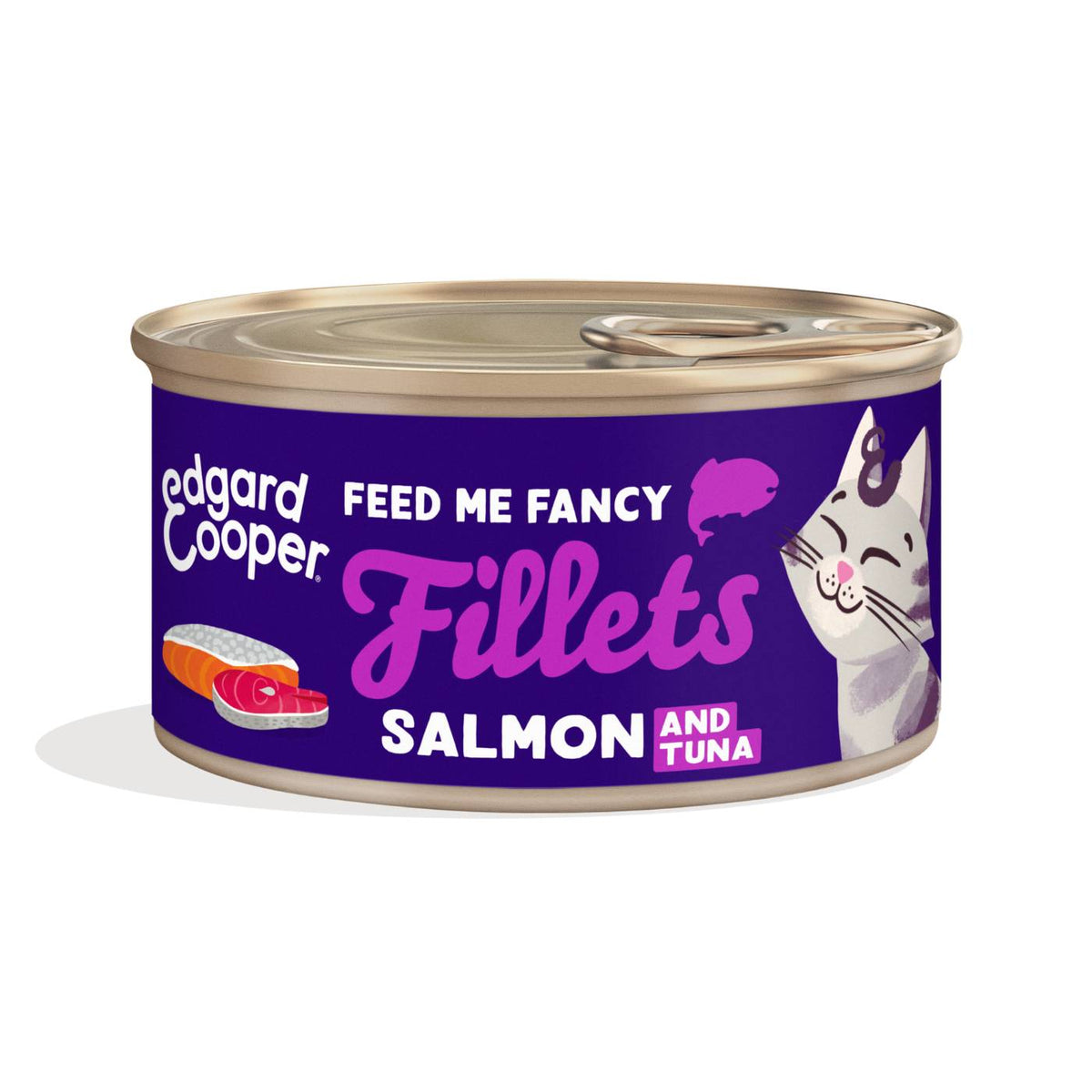 Edgard &amp; Cooper Sfilaccetti per Gatti Adulti Salmone con Tonno in Brodo di Pesce 70 g