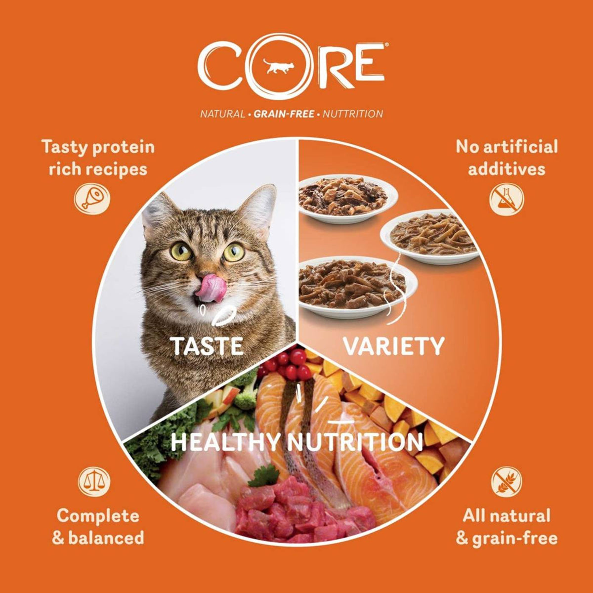 Wellness Core Bocconcini per Gatti Pollo con Manzo 79 g Selezione Esclusiva