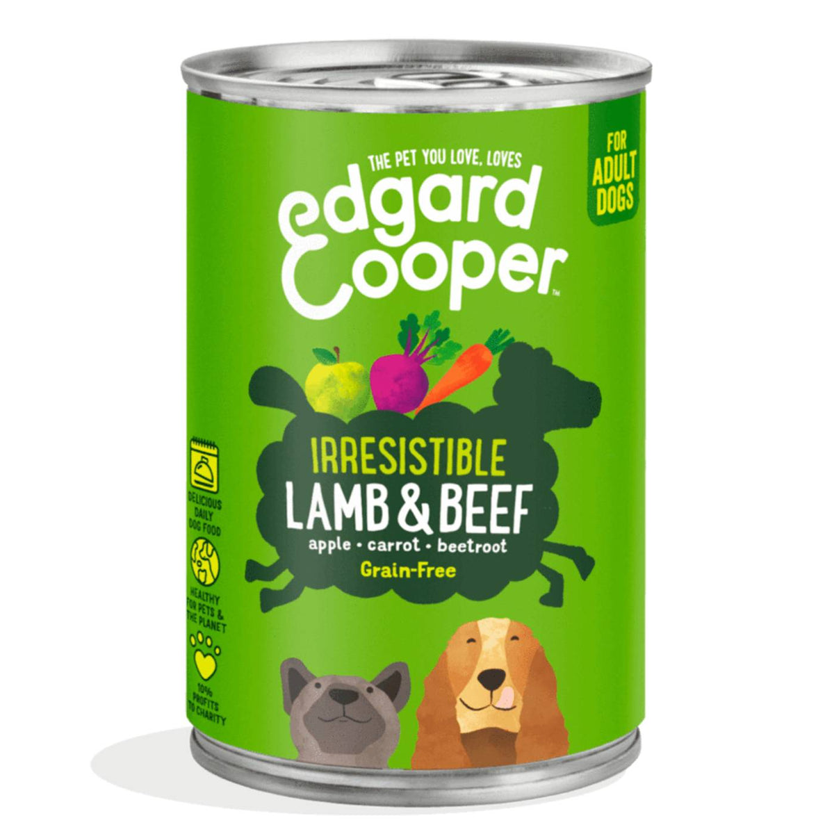 Edgard &amp; Cooper Umido per Cani Agnello e Manzo 400 g