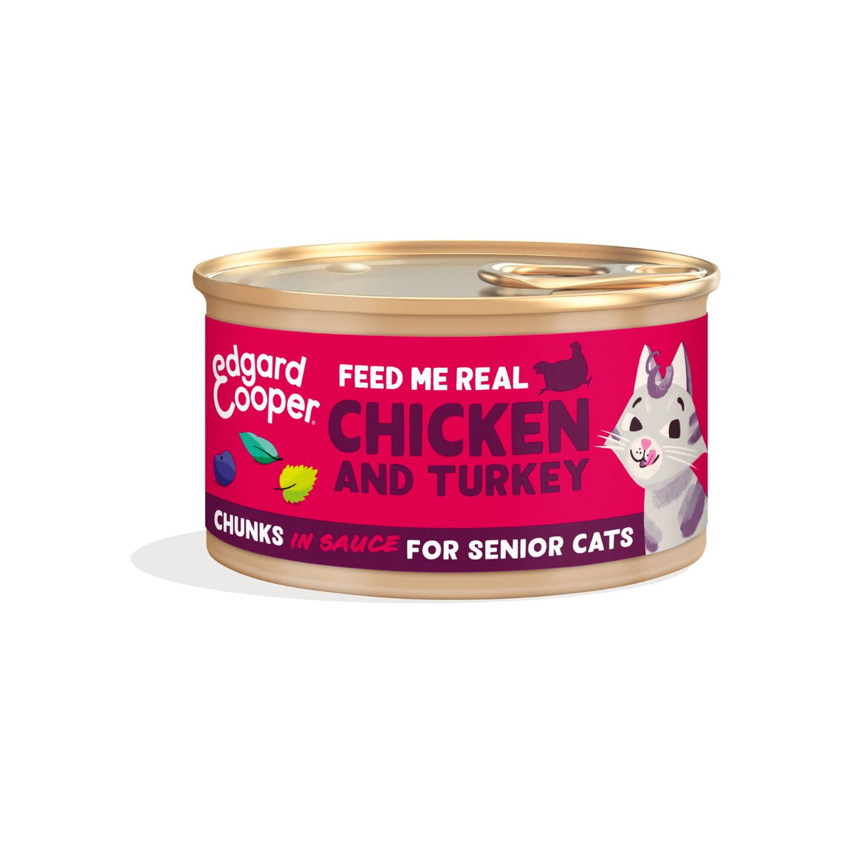 Edgard &amp; Cooper Bocconcini in Salsa Pollo e Tacchino per Gatti Senior 85 g