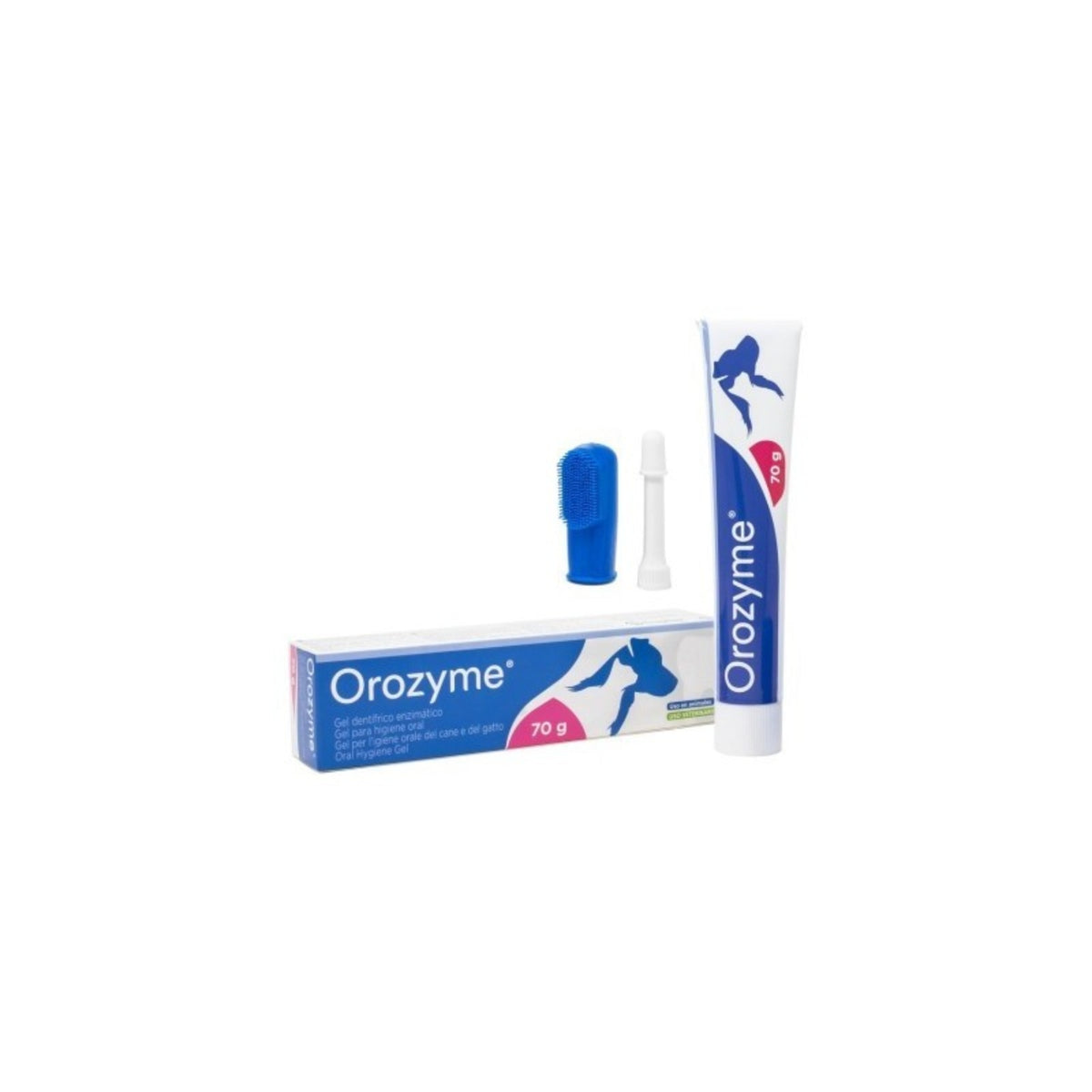 Orozyme Gel Dentifricio Gel Enzimatico + Spazzolino per Cani e Gatti 70 gr
