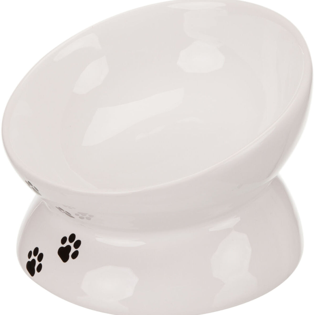 Trixie Ciotola Rialzata in Ceramica per Gatti 0,15L ø13 cm Bianca