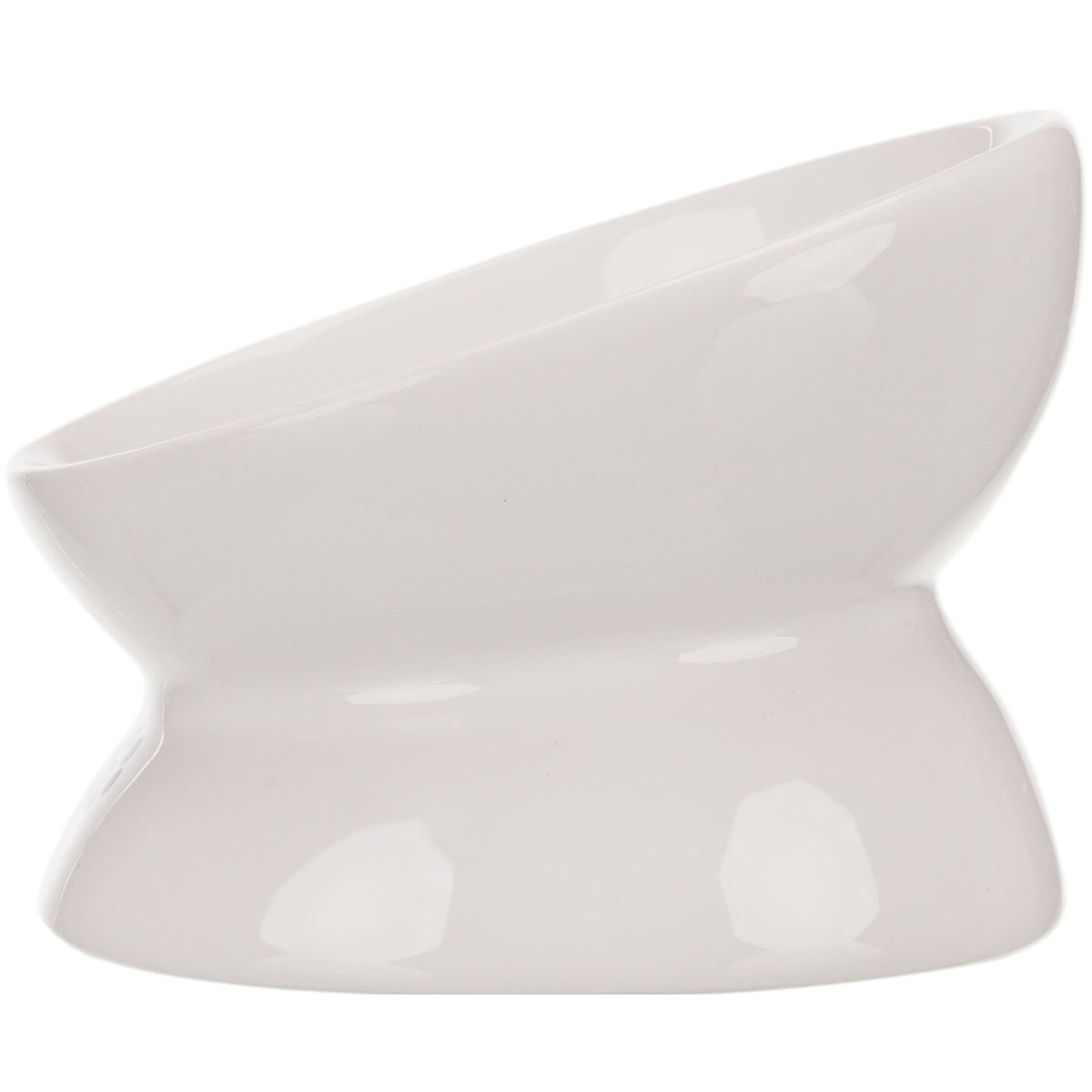 Trixie Ciotola Rialzata in Ceramica per Gatti 0,15L ø13 cm Bianca
