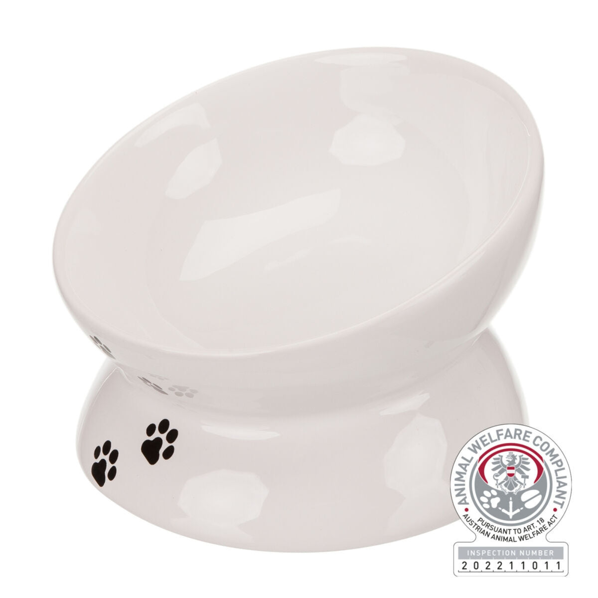 Trixie Ciotola Rialzata in Ceramica per Gatti 0,15L ø13 cm Bianca