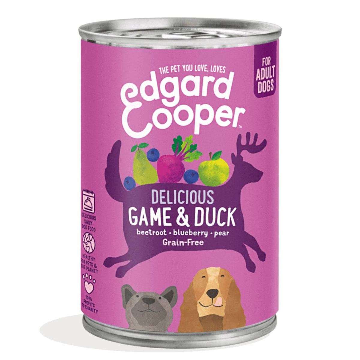 Edgard &amp; Cooper Umido per Cani Selvaggina e Anatra 400 g