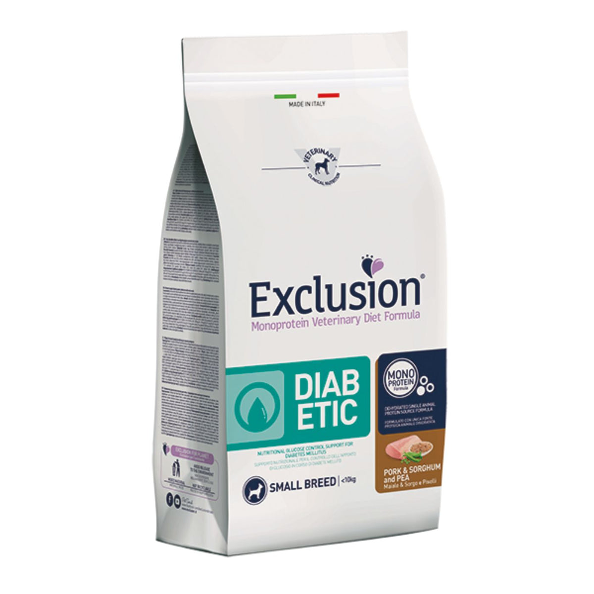 Exclusion Diet Diabetic Small Monoproteico Maiale &amp; Sorgo 2 Kg per Cani