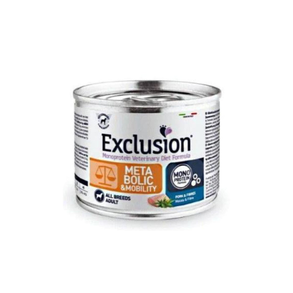Exclusion Diet Metabolic &amp; Mobility All Breeds Maiale e Fibre Alimento Umido Monoproteico per Cani