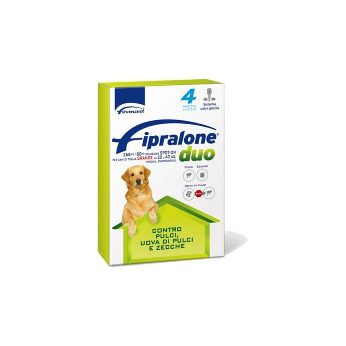 Fipralone DUO Antiparassitario Spot-On per Cani 4 Pipette Formevet