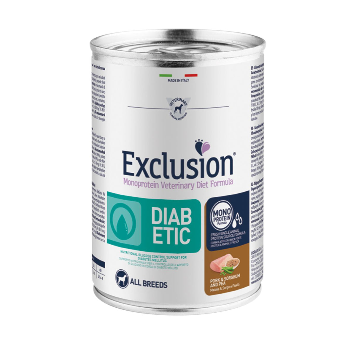 Exclusion Diet Diabetic Maiale &amp; Sorgo Alimento Umido Monoproteico per Cani