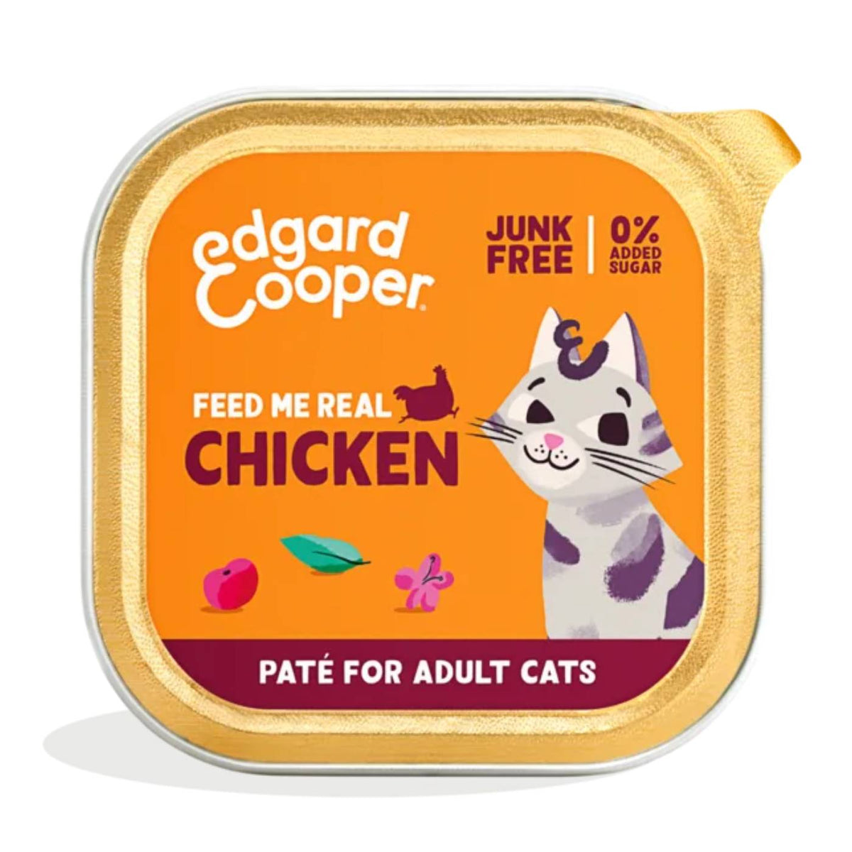 Edgard &amp; Cooper Umido Pate' Pollo per Gatti Adulti 85 g