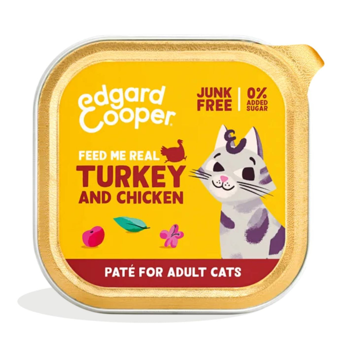 Edgard &amp; Cooper Umido Pate' Tacchino e Pollo per Gatti Adulti 85 g