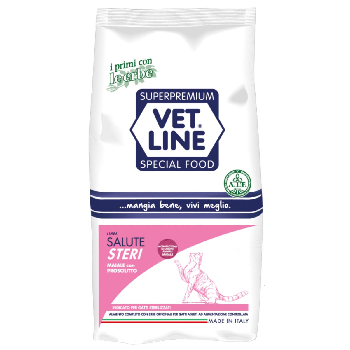 Vet Line Salute Steri Maiale con Prosciutto per Gatti Adulti VetLine