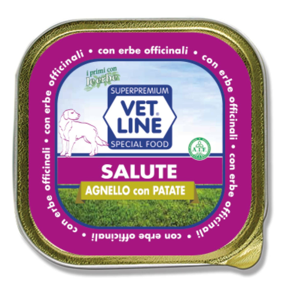 Vet Line Salute Agnello con Patate 150 g Alimento Umido Monoproteico per Cani VetLine