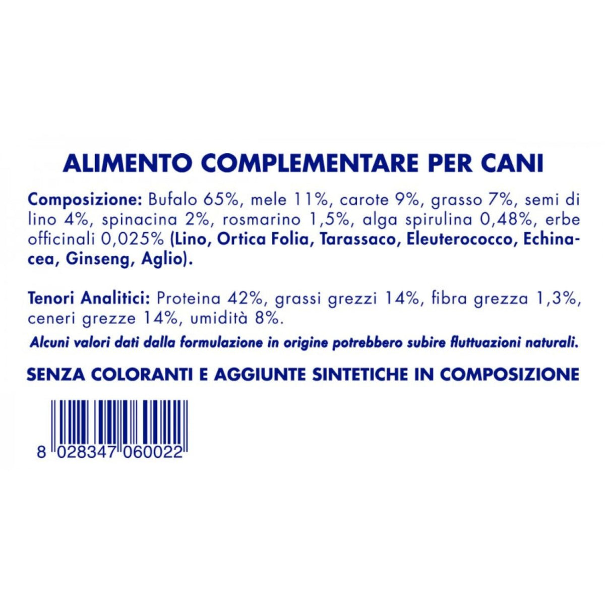Vet Line Snack di Bufalo Monoproteico Grain Free per Cani 80g VetLine