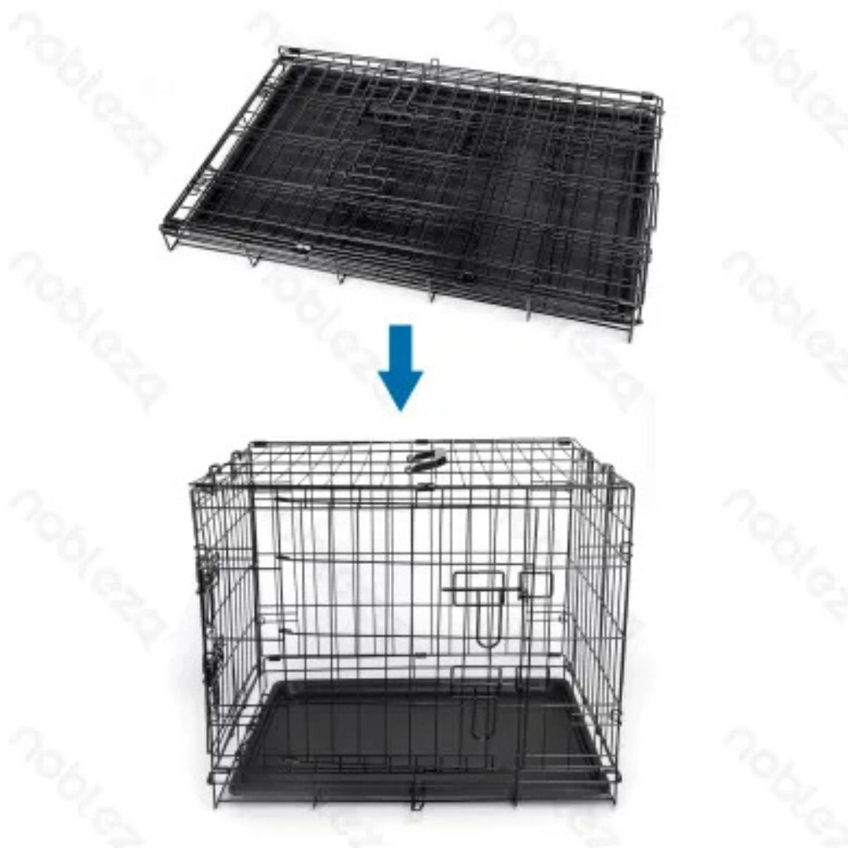Kennel Gabbia Trasportino in Metallo per Cani e Gatti