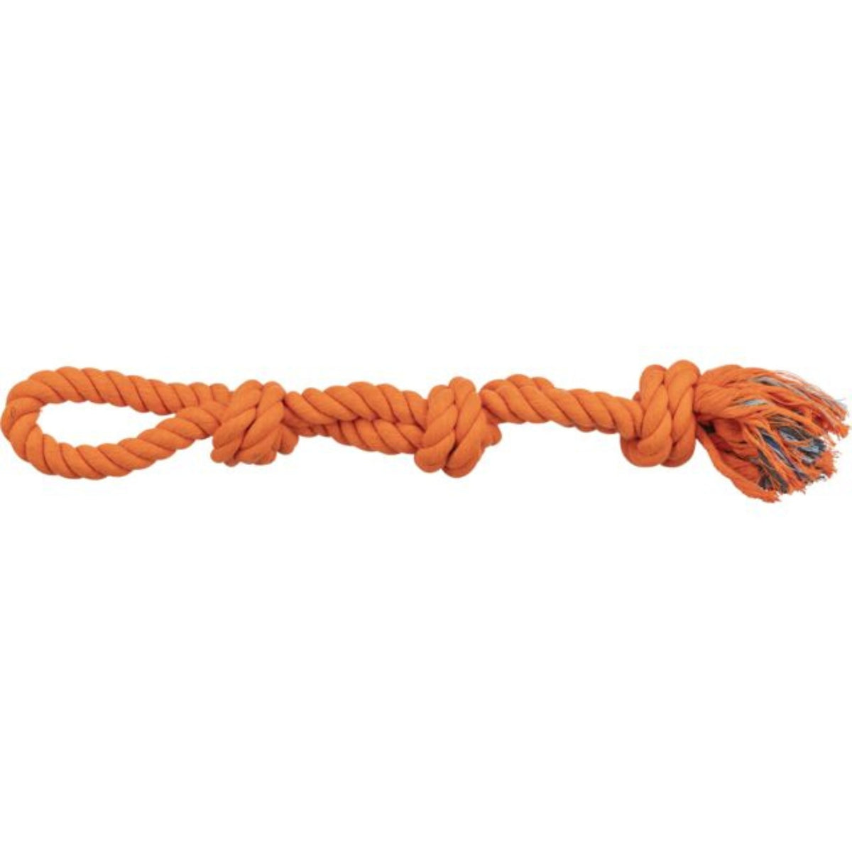 Trixie Gioco in Corda per Cani con Nodi e Maniglia 60 cm Arancione