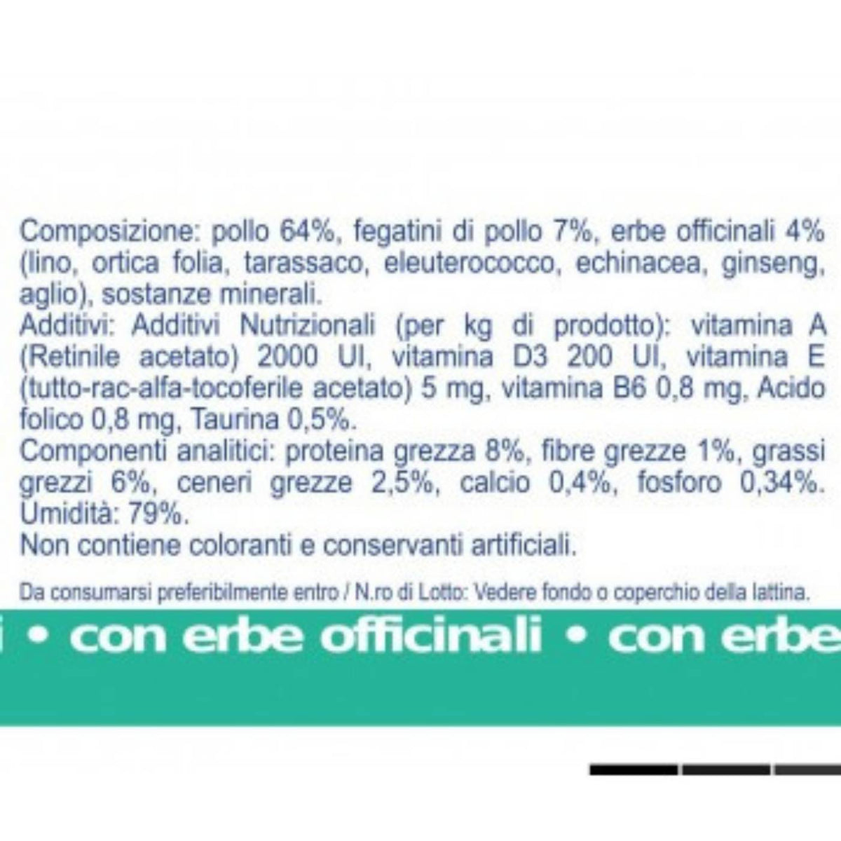 Vet Line Umido Pollo e Fegatini di Pollo per Gatti 85 g VetLine